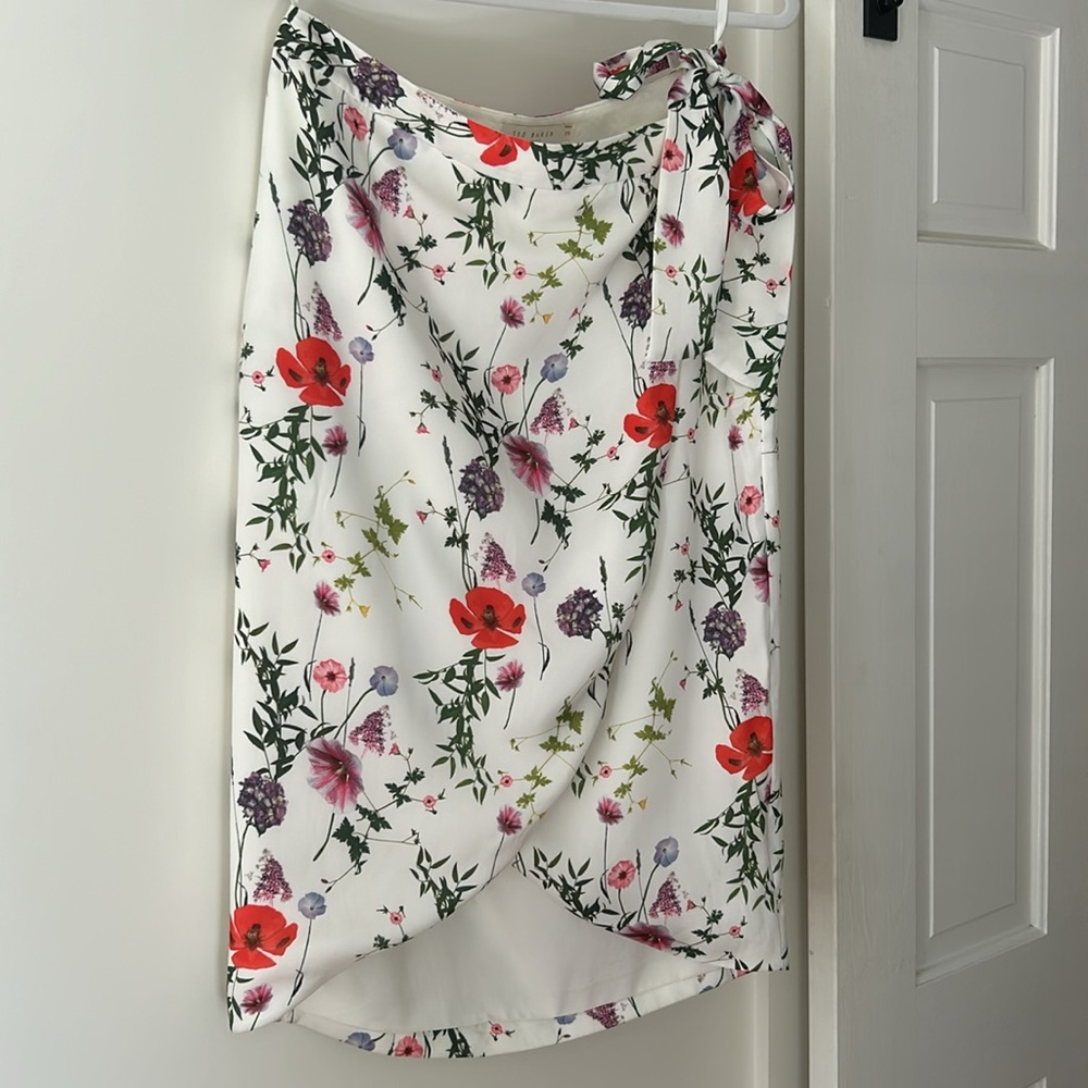 Ted Baker- Camiila Hedgerow-Print Wrap Skirt